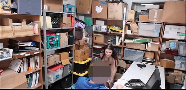  Teen Shoplifter With Big Tits And Ass Seduces Security Guard